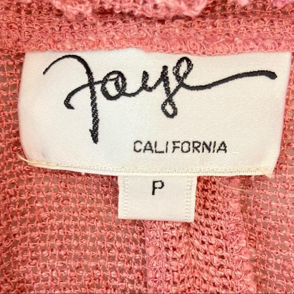 FINAL SALE!! FAYE California Vintage 80s Cowl-neck Linen Weave Fringe P/S - Picture 5 of 6